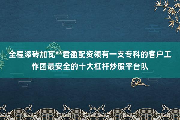 全程添砖加瓦**君盈配资领有一支专科的客户工作团最安全的十大杠杆炒股平台队